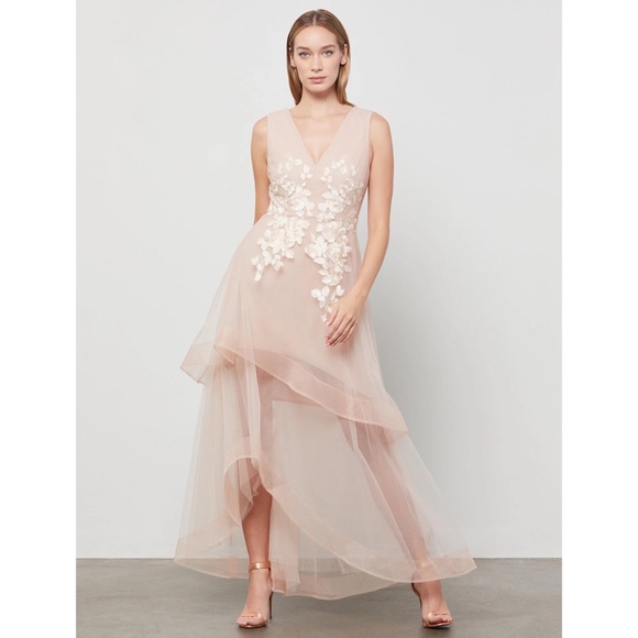 Floral Sheer Embroidered Gown